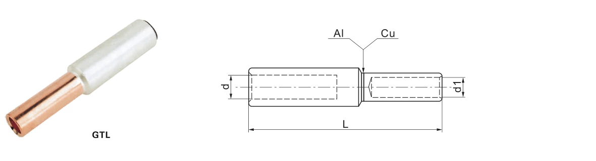 GTL Bimetal Aluminium Copper Cable Connector PIN Type