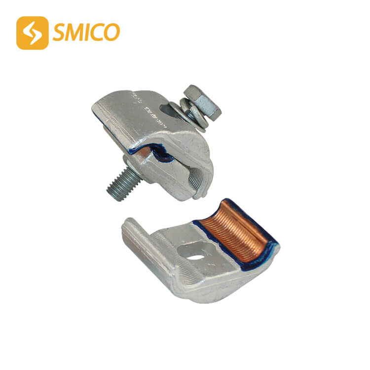 Abrazadera bimetálica de ranura paralela bimetálica de cobre aluminio CAPG de un solo perno