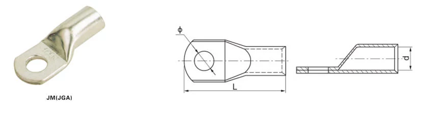 JGA Cable Lug Battery Copper Ground Lugs Terminal