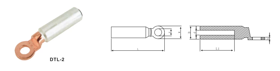 DTL-2 Bimetallic Cable Lug