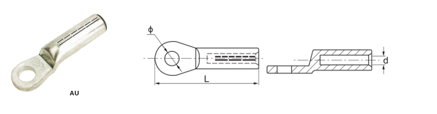 Fil AU Connexion Cosse de câble tubulaire Cosse de câble d'alimentation