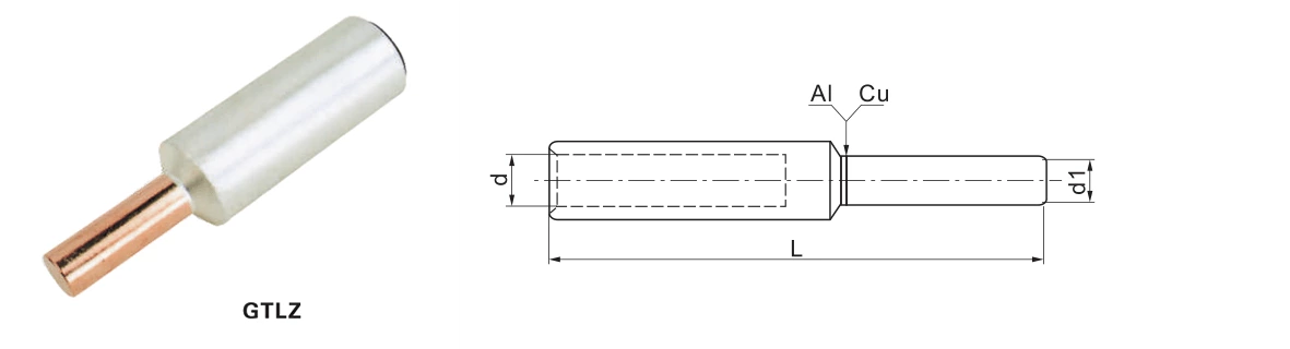 Conectores terminales de terminal de engarzado bimetálico de cobre y aluminio GTLZ
