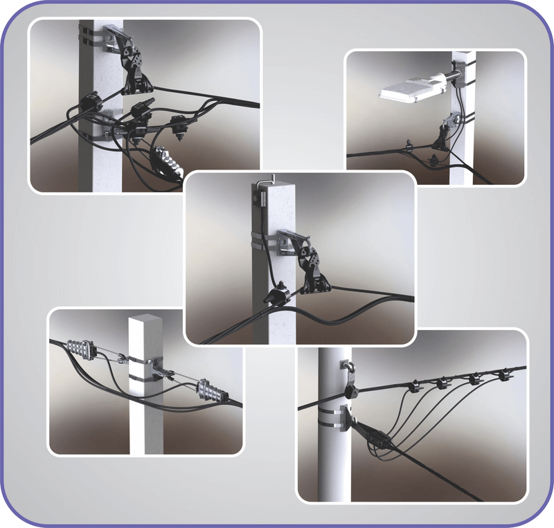 LA1 anchoring strain wedge cable clamps