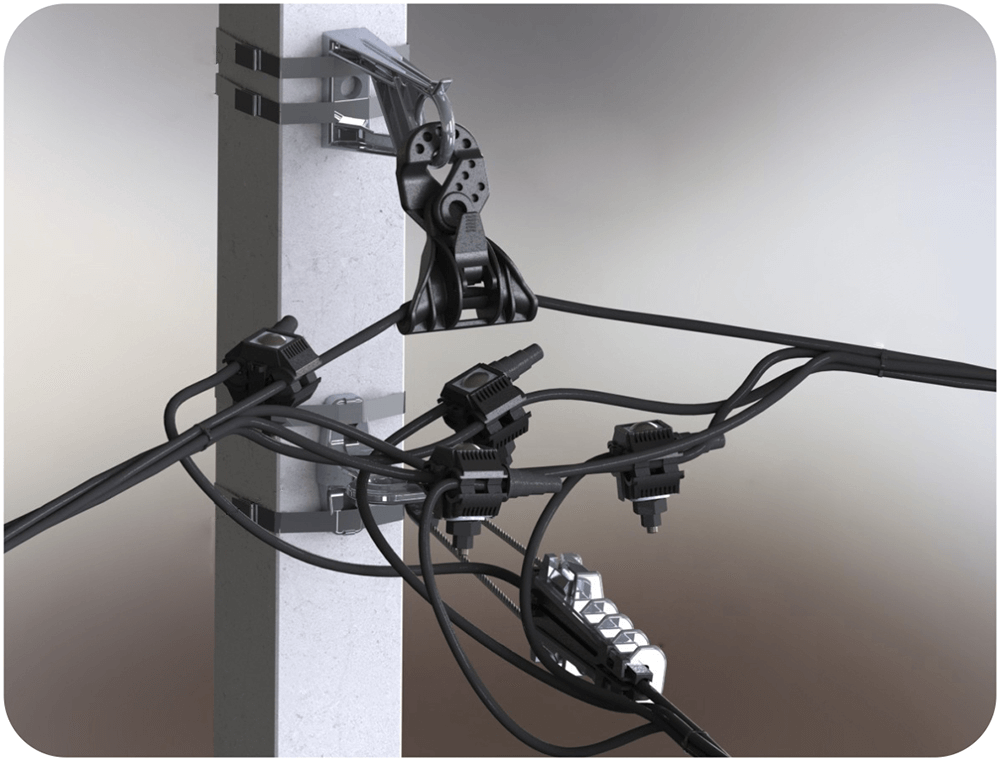 SM161 Tension clamps For 4 Insulated Conductors