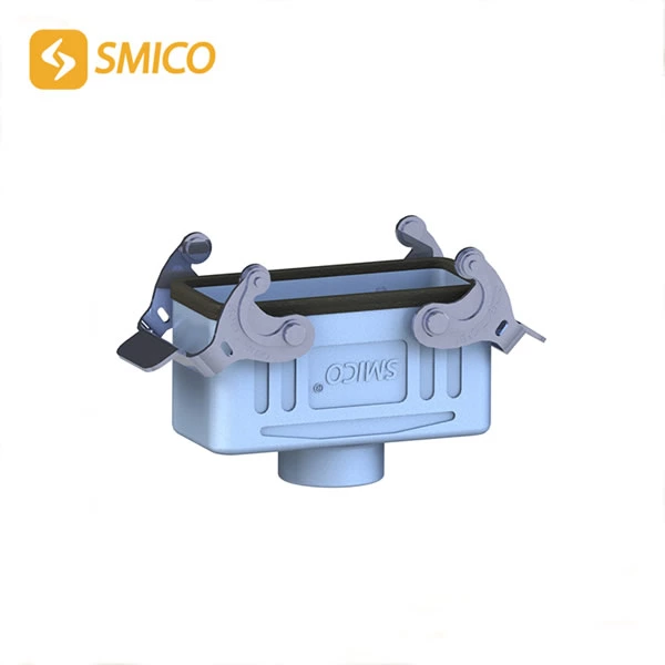 Conectores eléctricos rectangulares cable a carcasa de cables entrada superior