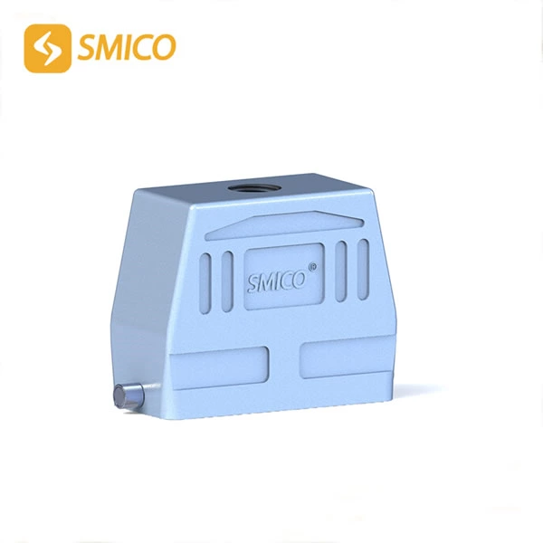 Conector eléctrico industrial resistente M32 con entrada superior