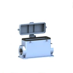 Connecteur rectangulaire Han B Entrée latérale des boîtiers en saillie avec couvercle thermoplastique