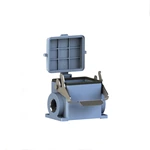 Single locking lever.Surface mounted housings side entry with thermo-plastic cover