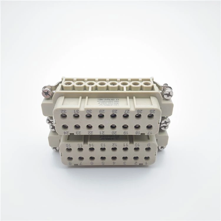 16A 32 Pole Crimp Terminal Heavy Duty Cable Connectors Same As Haring Han 16A