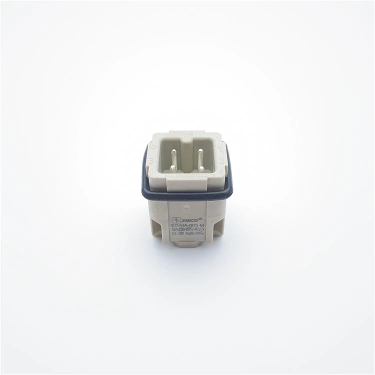Conector resistente de 3 pines igual que el enchufe Harting Han 3A para canal caliente