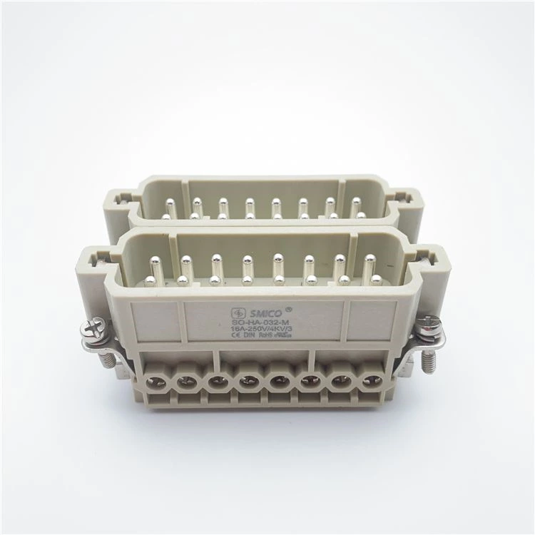 Terminal de tornillo de 32 pines, conector macho de 16 pines, larga vida útil resistente