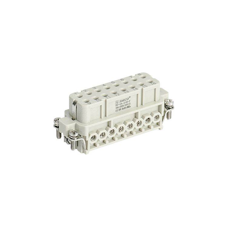 16P Male 16 Amp 240v Heavy Duty Power Connectors 16 Pin Rectangular Connector