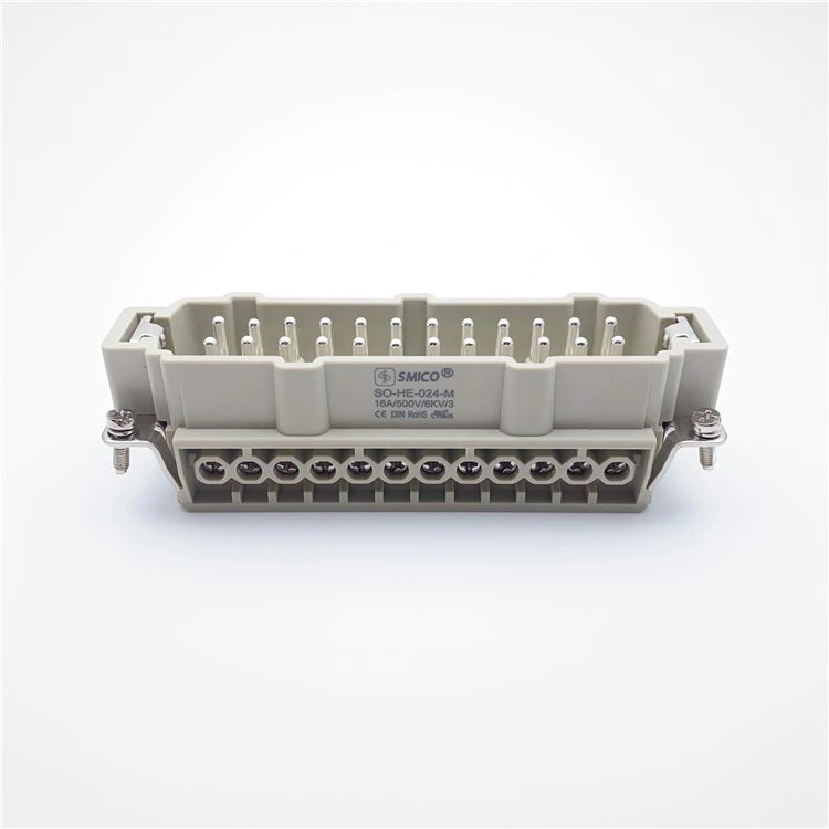 HE mâle 24 pôles connecteurs rectangulaires robustes Connetor de contrôleur de température