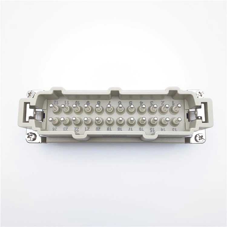 HE mâle 24 pôles connecteurs rectangulaires robustes Connetor de contrôleur de température