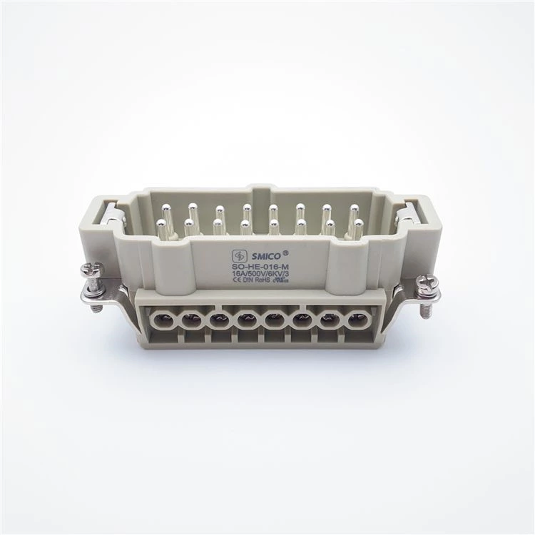 Borne à vis de connecteur industriel 16A 500V de connecteurs résistants de 16 bornes de HE 016 M