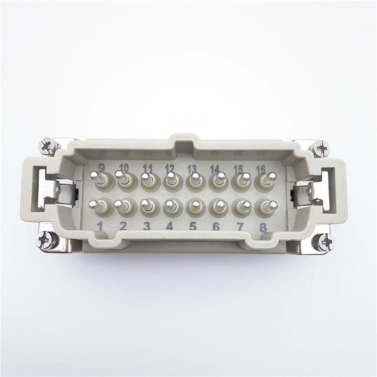 Borne à vis de connecteur industriel 16A 500V de connecteurs résistants de 16 bornes de HE 016 M