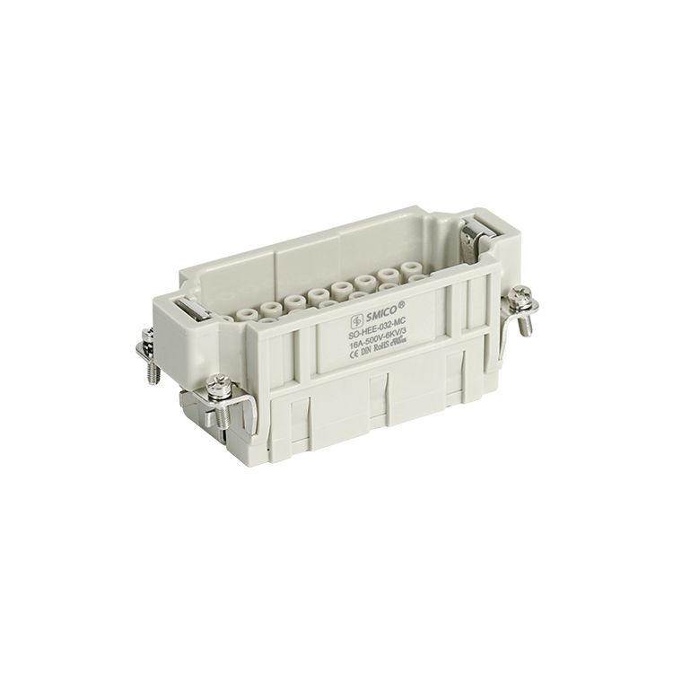 HEE 032 Pin Heavy Duty Rectangular Connector With Crimp Wire Terminal 16A 500V Automotive Connector For Robot Arms