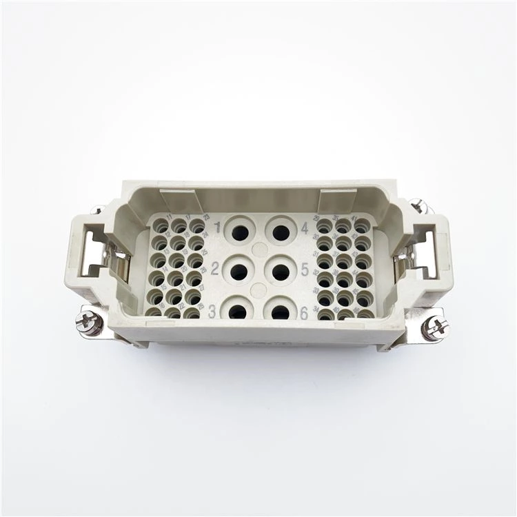 6 plus 36 Pin Heavy Duty Wire Connector SO-HK-006/36-MC 40A/10A With Crimp Terminal Inserts 09380423001