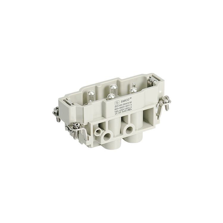 Conector industrial Conector de cable resistente HK-004/0 Inserto de combinación 830V / 400V 80A / 16A