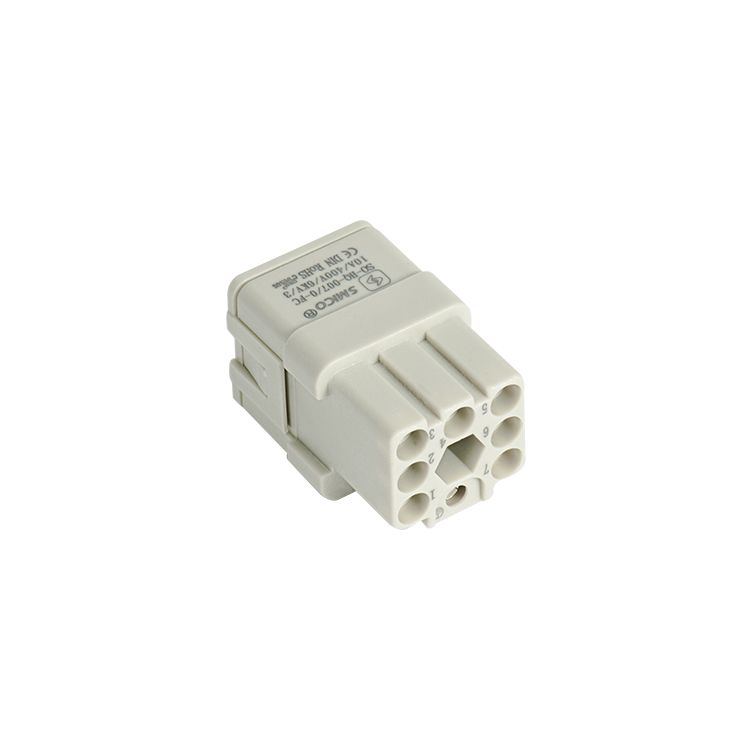 HQ Series 7 Pin Multipole Connectors Compact Connector With Silver Plated Contact
