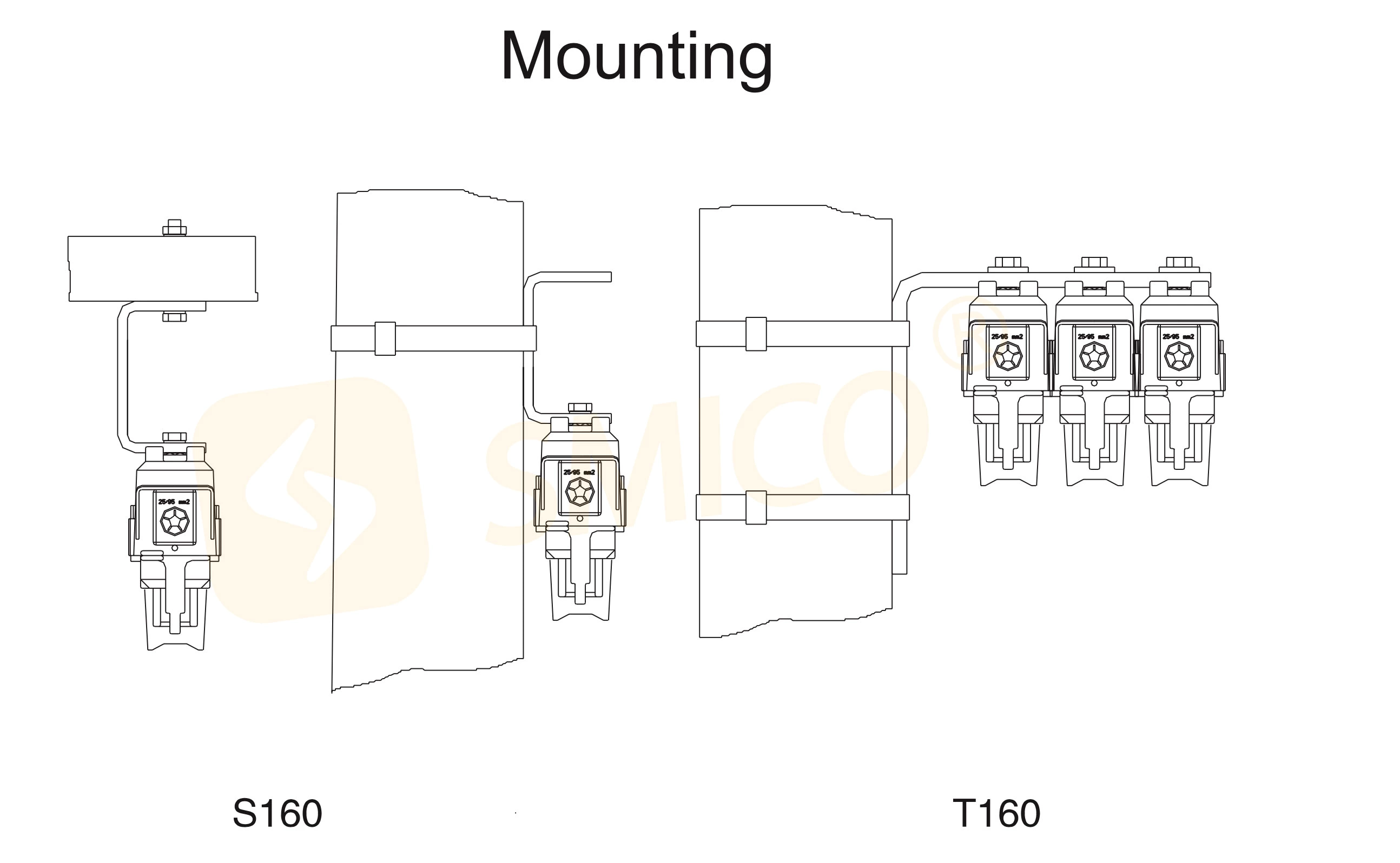 APDM160 Single Phase Pole Mounted Fuse Switch Disconnector Fuse Cutout For NH fuse